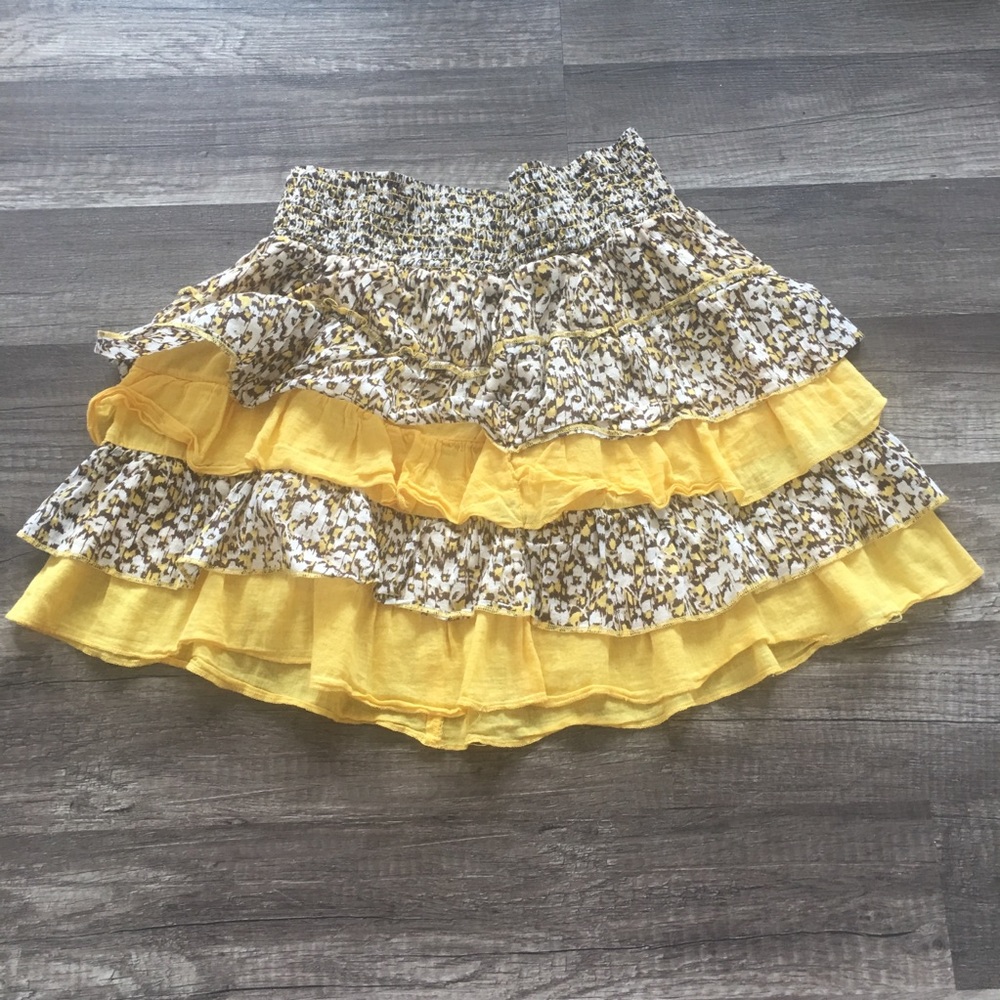 Yellow Printed Ruffle Mini 🌻🌞 XS
